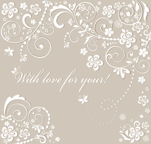 Hermosa tarjeta de boda — Vector de stock