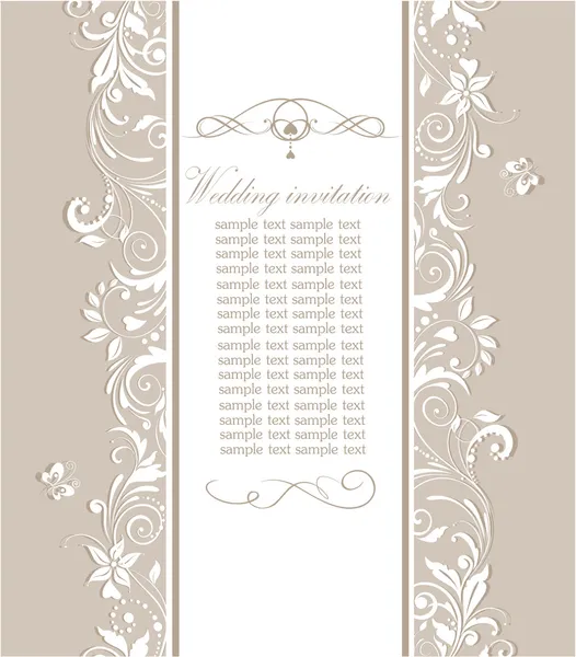 Pastel invitation de mariage rétro — Image vectorielle