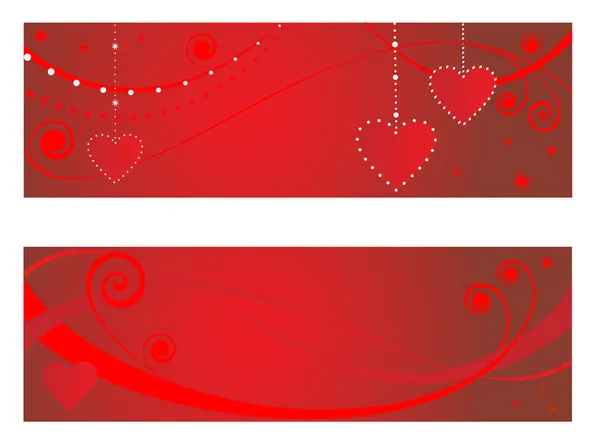 San Valentino banner di auguri — Vettoriale Stock