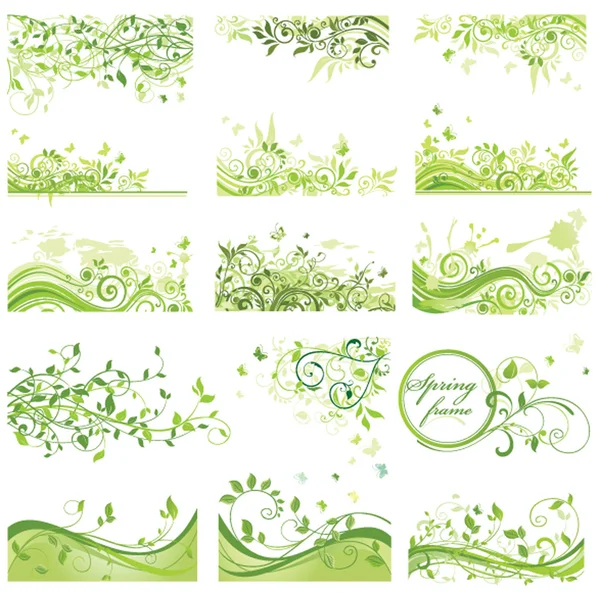 Conjunto de fondos de primavera — Vector de stock