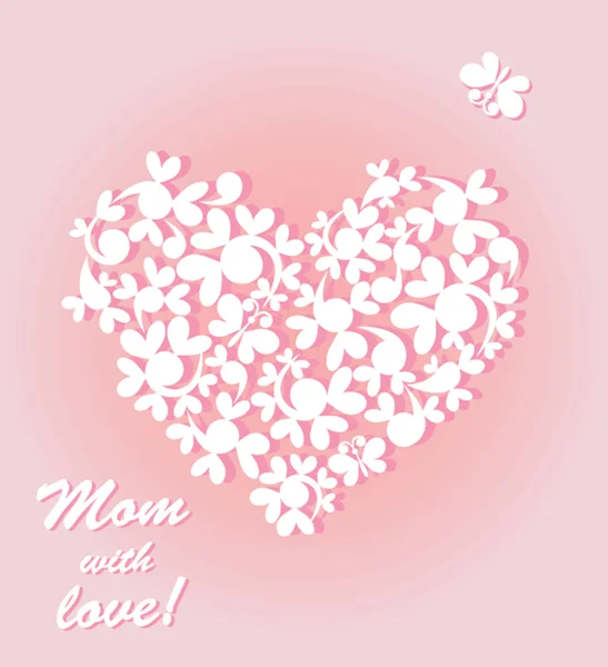 Mamá con amor — Vector de stock