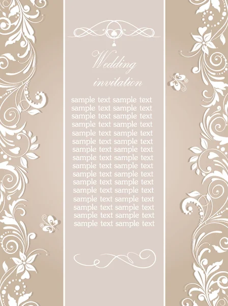 Beautiful wedding card — Stock Vector