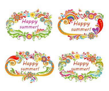 Yazlık çiçekli çerçeveler