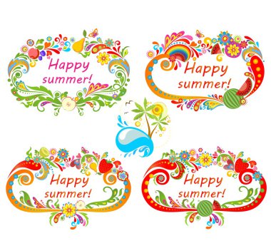 meyve ile yazlık çerçeveler