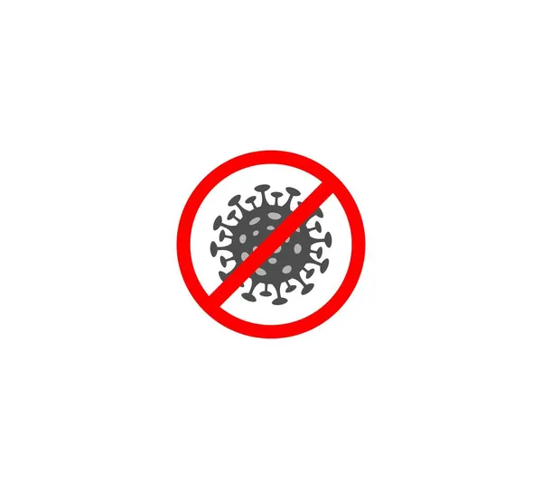 Concept Médical Pandémique Avec Des Cellules Dangereuses Signer Coronavirus Prudence — Image vectorielle