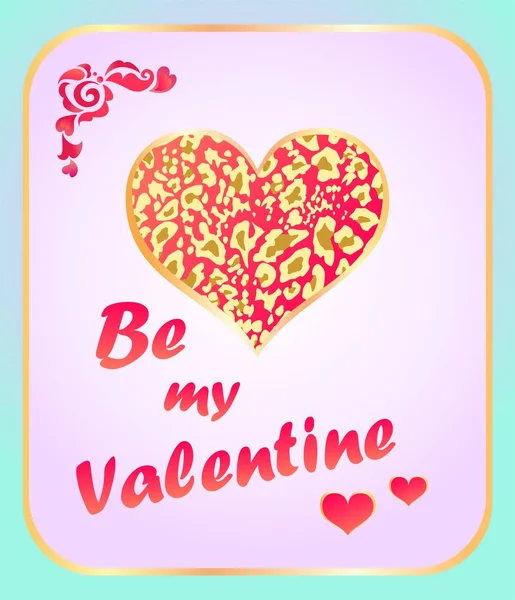 Ilustracja Powitalna Lutego Happy Valentine Day Wish Card Poster Valentines — Wektor stockowy