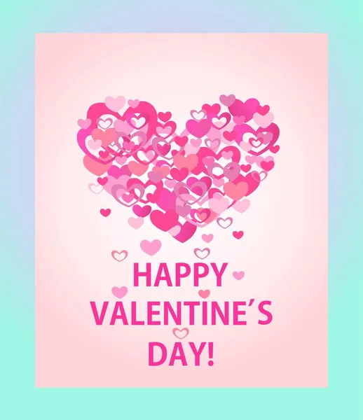 Баннер Плакат Социальных Сетях Концепцией Поздравления День Святого Валентина Розовой — стоковый вектор