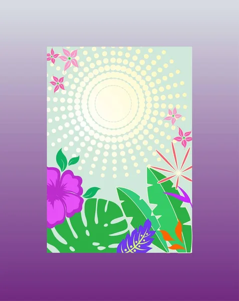 Abstract Floral Poster Seasonal Sale Spring Summer Discount Cards Party — Vetor de Stock