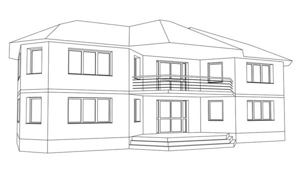 Concepto de casa 3d — Archivo Imágenes Vectoriales