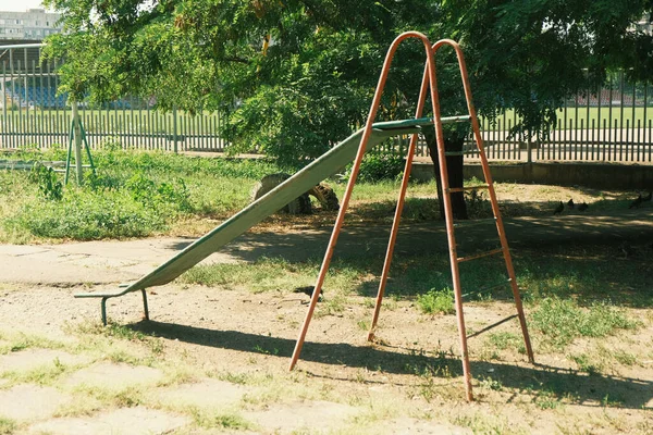 Vintage Playground Swing Park — Stock Photo, Image