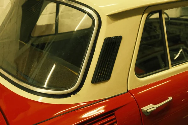 Classic Car Close Interior Glass Old Vintage Retro Car Classic — Zdjęcie stockowe
