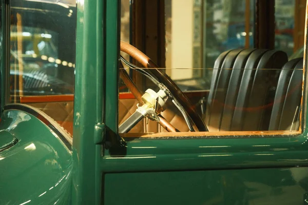 Classic Car Close Interior Glass Old Vintage Retro Car Classic — Stock Photo, Image