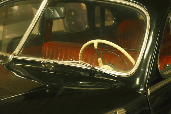 Classic Car Close Interior Glass Old Vintage Retro Car Classic — Stockfoto