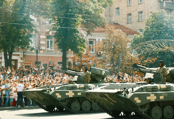 Ukraine Independence Day Military Parade Troops Ukraine Friendly Countries Military — Foto de Stock