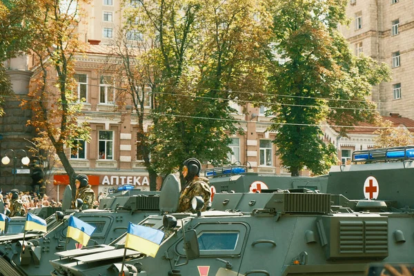 Ukraine Independence Day Military Parade Troops Ukraine Friendly Countries Military — Foto de Stock