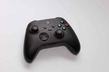 Kyiv, Ukraine - August 5, 2022: Xbox Series X Game controller - gamepad, joystick for Xbox Series X game console. Controller for game console Xbox Series X isolated on a white background