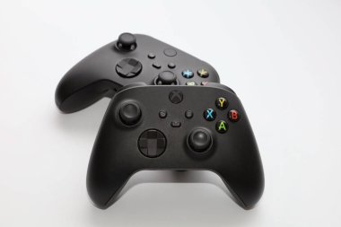 Kyiv, Ukraine - August 5, 2022: Xbox Series X Game controller - gamepad, joystick for Xbox Series X game console. Controller for game console Xbox Series X isolated on a white background