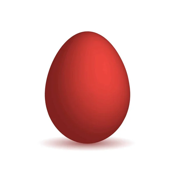 Painted Chicken Egg Isolate White Background Happy Easter Vector Illustration — стоковый вектор