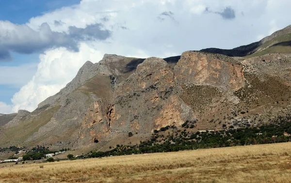 Massive rock massifs of the beautiful island of Sicily.