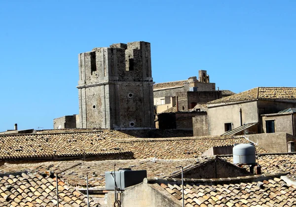 View of part of the historic city of Erice on the island of Sicily