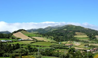 A vuew of the interesting landscape of the island of Sao Miguel.
