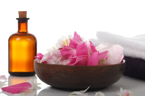 Aromatherapie en massage olie — Stockfoto