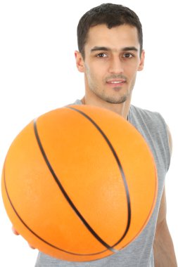 Basketbolcu topu tutuyor