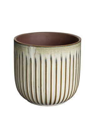 Empty ceramic pot, Plant pot isolated on white background with clipping path   
