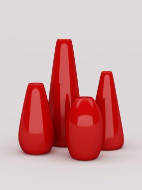 Kızıl vazo koleksiyonu