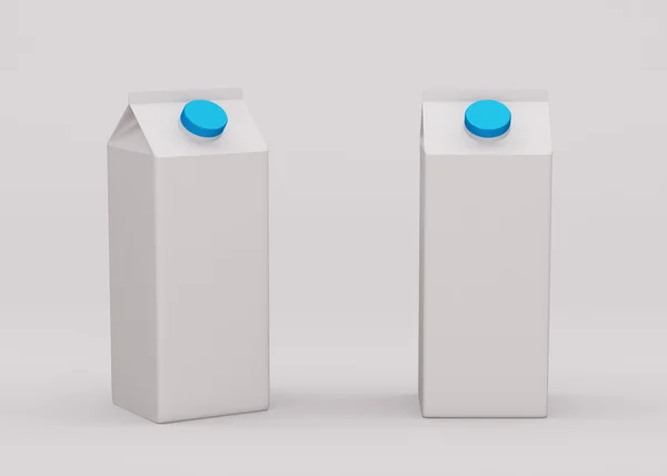Коробка белого молока — стоковое фото
