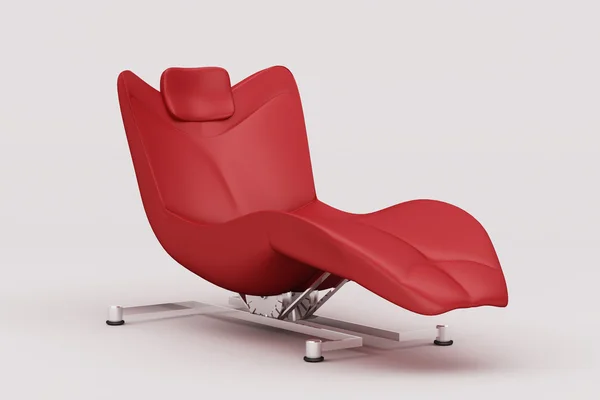 Sessel aus rotem Leder — Stockfoto