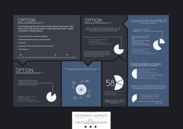 Tegel info grafiek — Stockvector