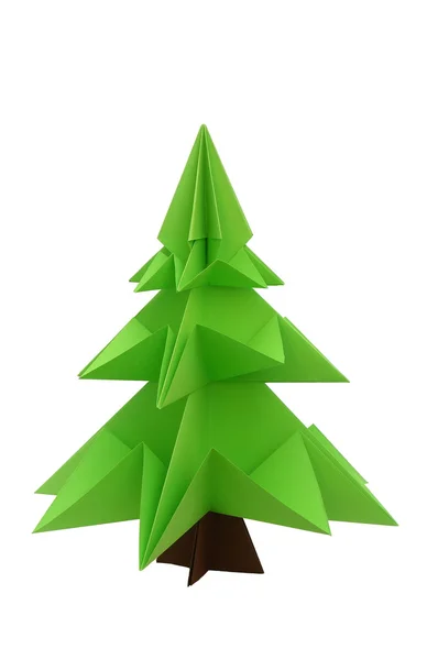 Origami, kerstboom — Stockfoto