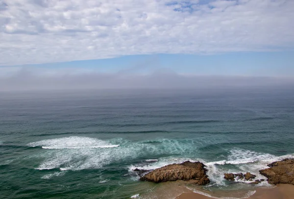 Rocky Misty Coastline Robberg Nature Reserve Garden Route South Africa — Stock Photo, Image