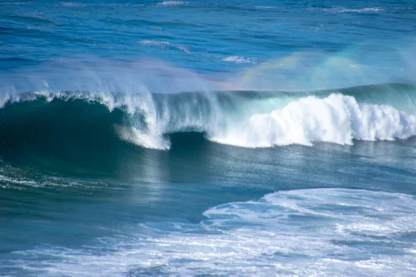 Breaking Waves Atlantic Ocean Rolls Southern Side Africa — Stock Photo, Image