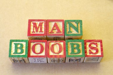 Erkek memeleri terimi, fotokopi alanı ile açık bir arkaplanda görüntülenir