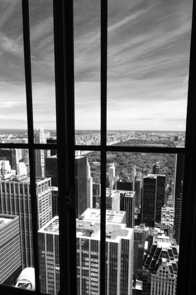 Вид на город из окна Стоковое Фото