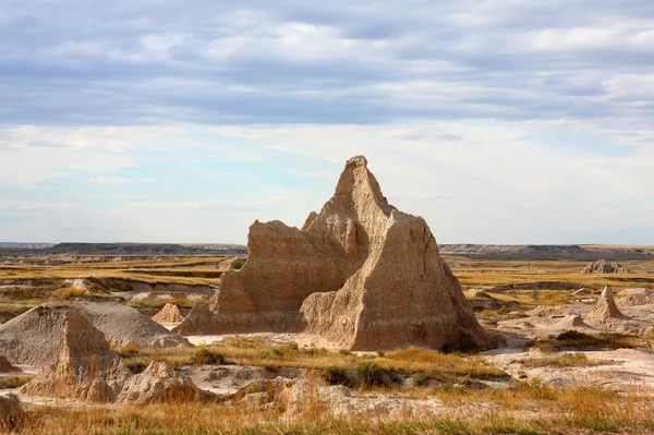 Rock i badlands Royaltyfria Stockfoton