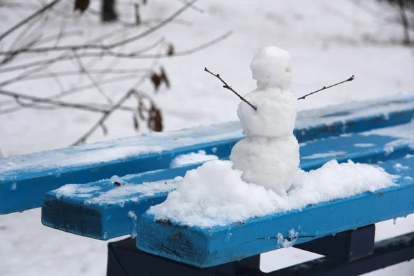 Snowman Bench Which Blinded Children Playground — Stock Photo, Image