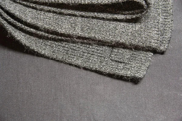 Schal Aus Grauer Wolle Graue Wolle Kleidung — Stockfoto