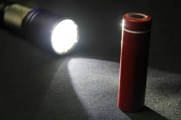 Litiumjonbatterier Batteriet Rött Energikostnad — Stockfoto