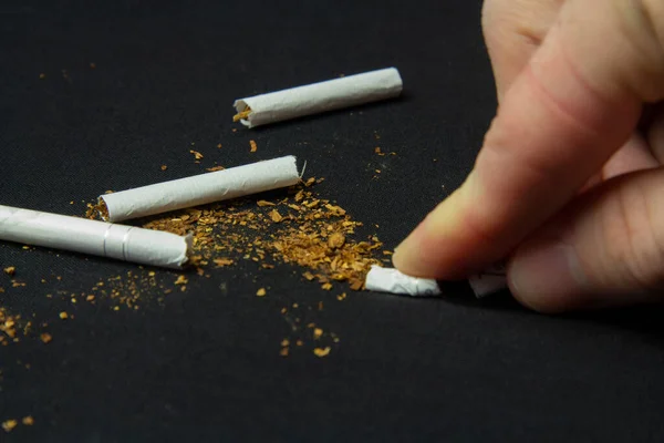 Bad Habit Quit Smoking Harm Smoking Cigarettes — Stock Photo, Image