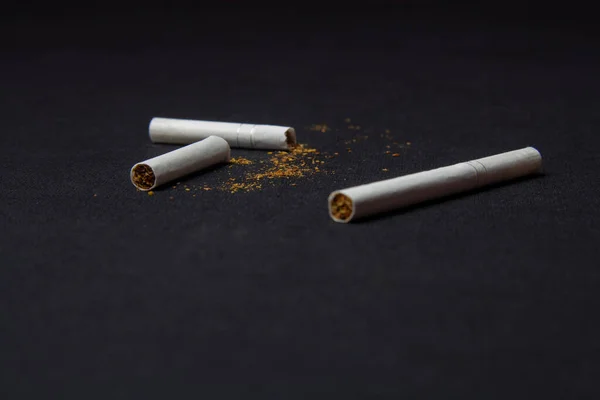 Cutting Cigarette Smoking Cessation Healthy Lifestyle —  Fotos de Stock