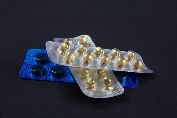 Comprimidos Embalagens Medicamentos Para Tratamento Doenças — Fotografia de Stock