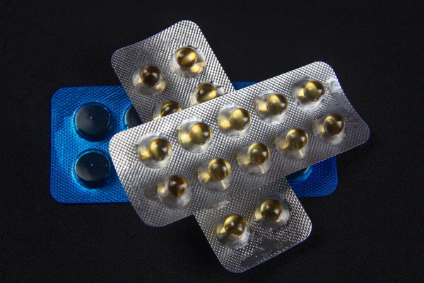 Comprimidos Envases Medicamentos Para Tratamiento Enfermedades —  Fotos de Stock