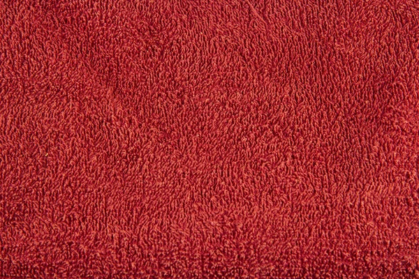 Красное Хлопковое Полотенце Текстуры Красный Фон — стоковое фото