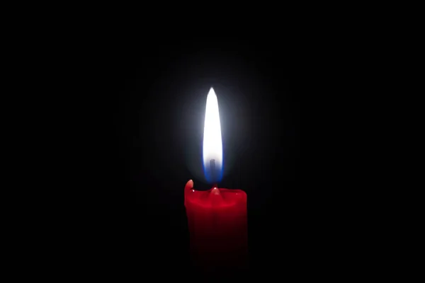 Luce Delle Candele Brucia Uno Sfondo Nero Religione — Foto Stock