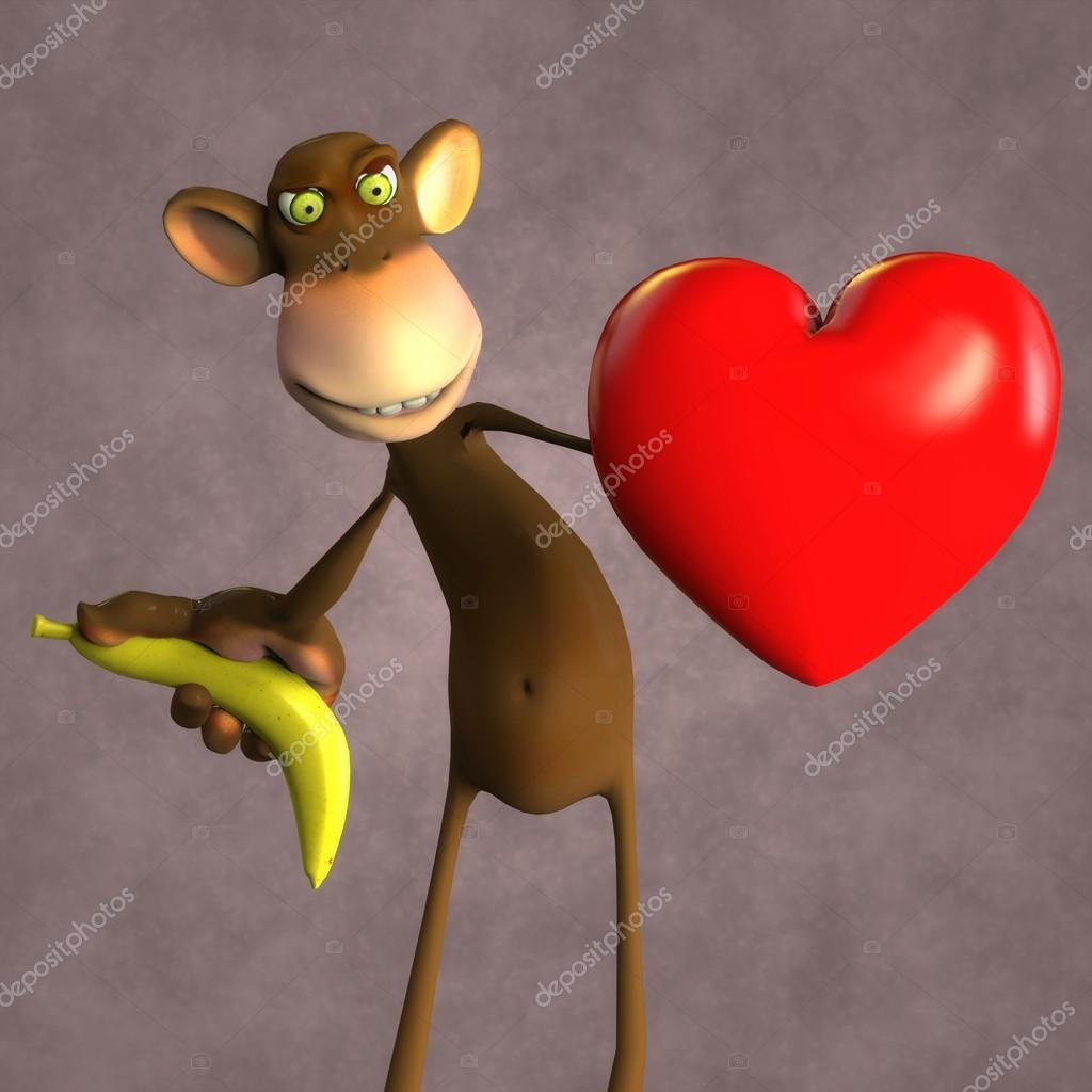 Monkey with heart