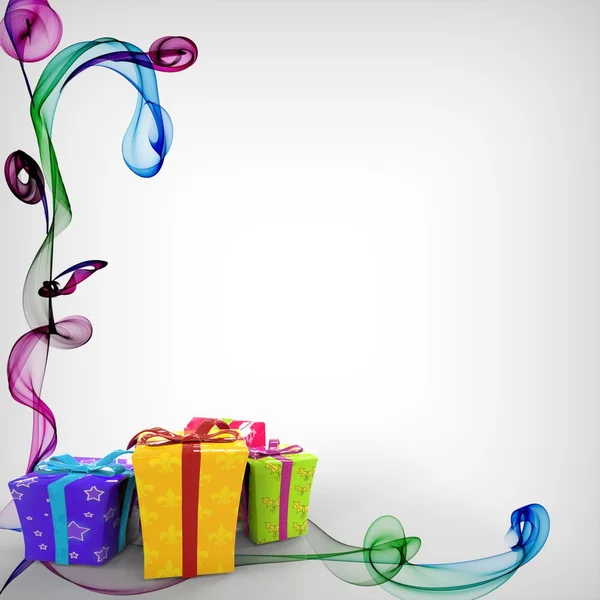 Abstract background with gifts — Stock Photo, Image