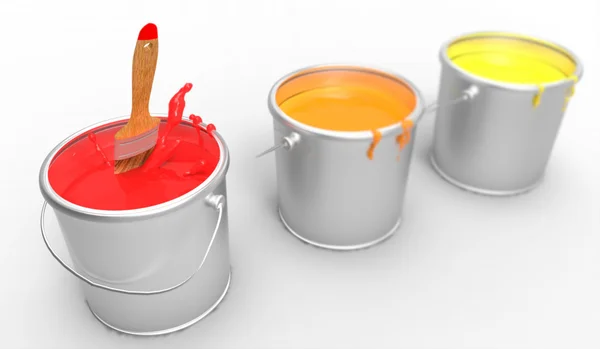 Paint buckets — Stock Photo, Image